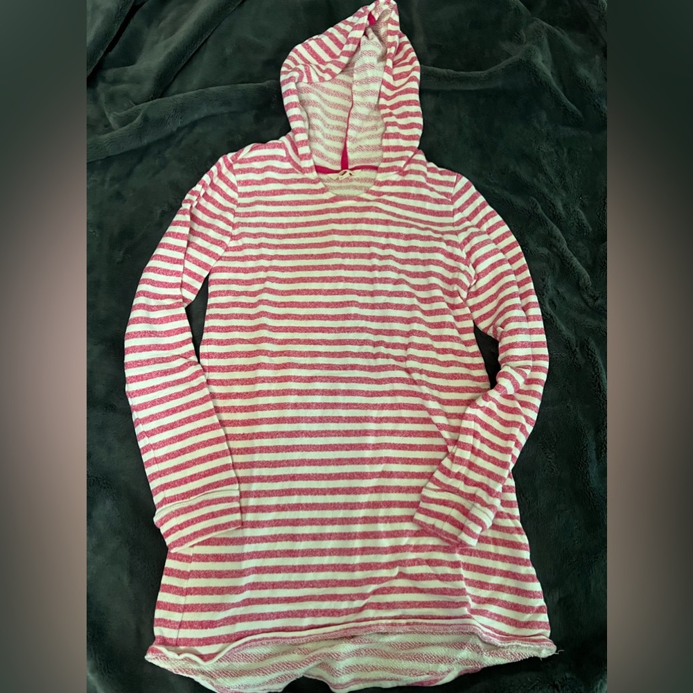 Lands End girls striped swimsuit coverup